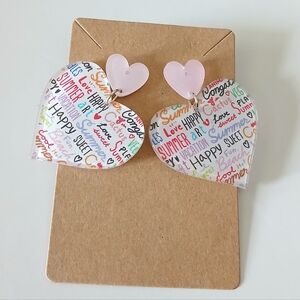 Fashion Jewelry Multicolor Heart Earrings